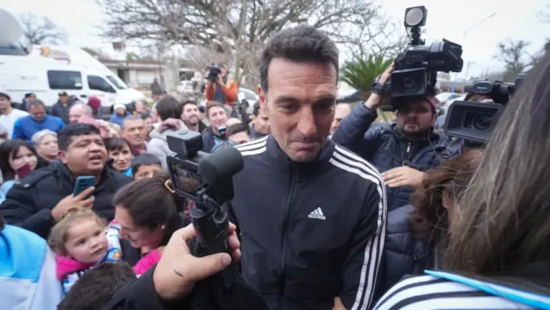 Scaloni llegó a Pujato: «Hasta diciembre estoy en el cargo»