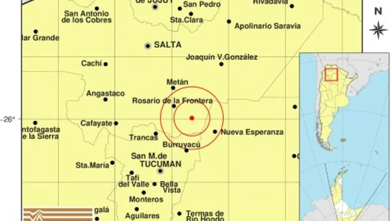 Un temblor de magnitud 3,8 se sintió en Tucumán, Salta y Santiago